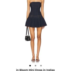 Lioness denim Strapless Mini Dress